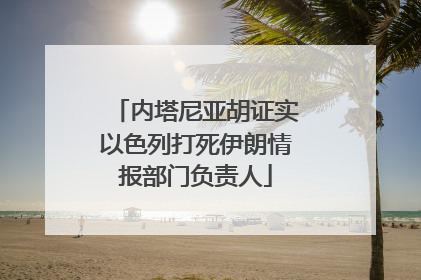 内塔尼亚胡证实以色列打死伊朗情报部门负责人